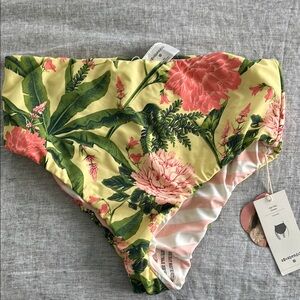 Floral High-Waisted Bikini Bottom
